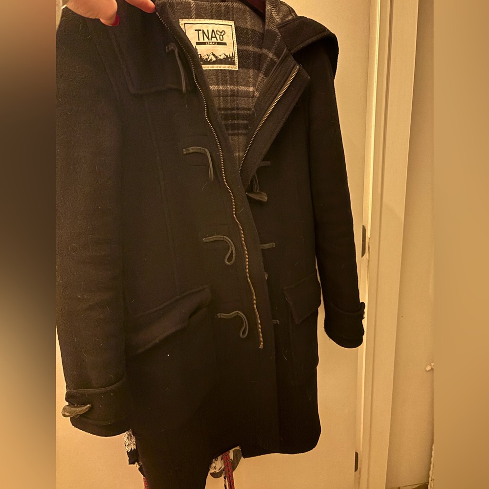 Aritzia wool toggle coat